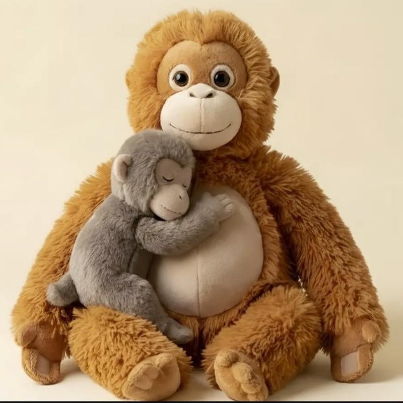 In Stock Punch Monkey Plush Doll Cute Anime Peripherals Toy Birthday Christmas Gift