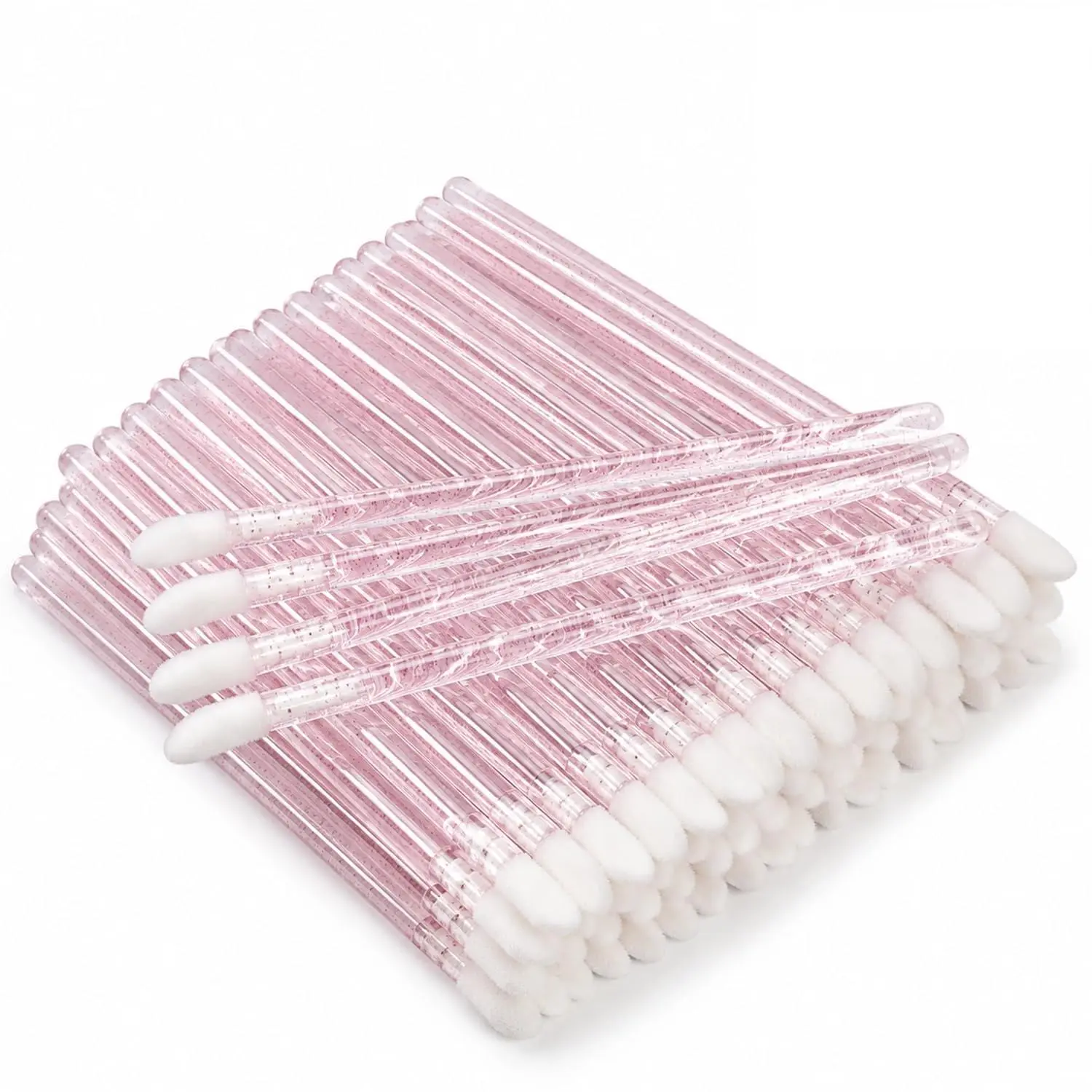 100 count Lip Applicators Disposable, Lips Wands Lip Brush Applicator Lipstick Brush Lip Gloss Applicator Mascara Brush Makeup Tool