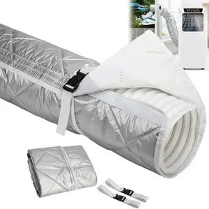 Upgraded Air Conditioner Hose Protector, Insulation Cover with 2 Adjustable Straps, Suitable for Portable Acs with 5.9-Inch Exhaust Pipes
