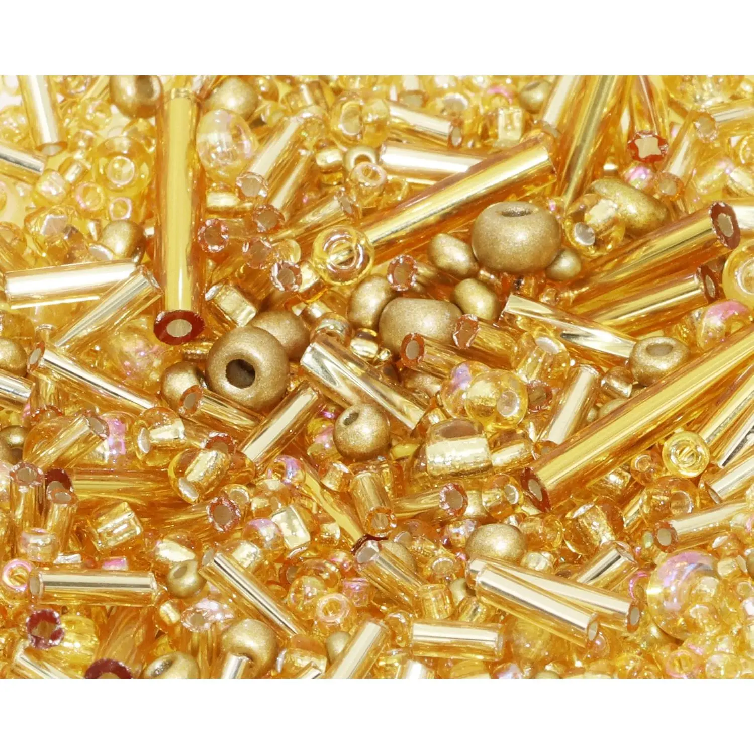 Craft Beads 1000 count/20g Glass Seed Beads Tube Beads Bugle Beads 1.5-4.5mm Small Loose Spacer Beads for DIY Bracelets Necklace Earring  Making ()
