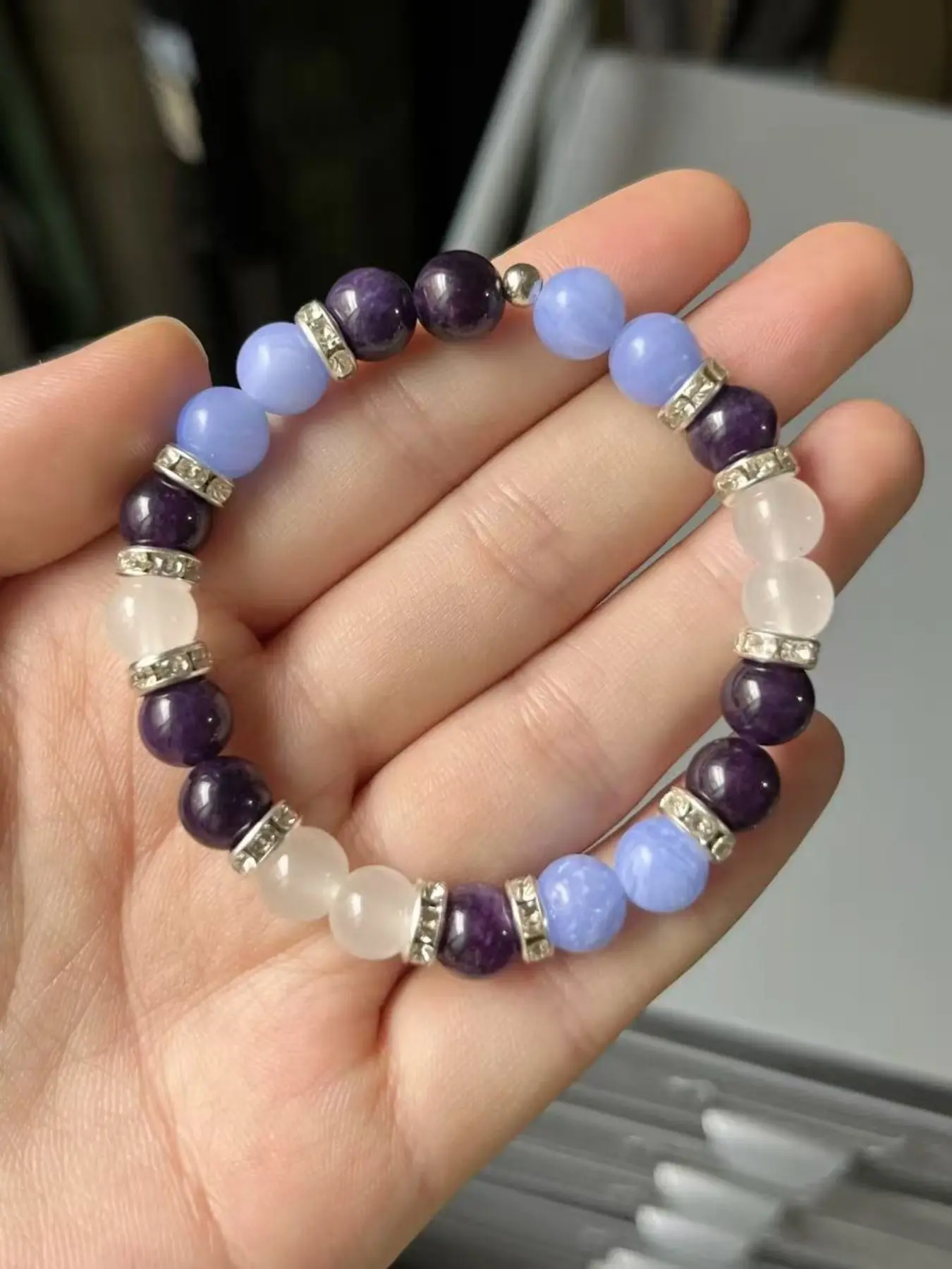 Amethyst Aquamarine Quartz Jewelry, Enhances Confidence and Inner Charm, Natural Gemstone Accessories, Healing Crystal Gift Idea