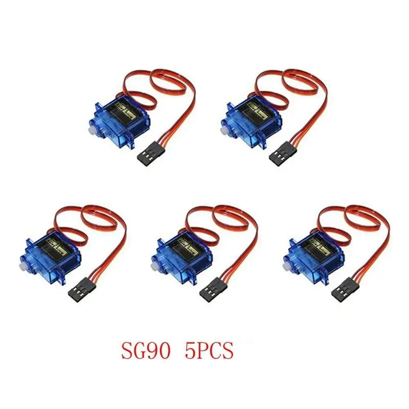 High-Quality Sg90 9g Servo Motor, 180 Degrees Digital Gimbal, Compatible with Arduino Esp32 Raspberry Pi, 5pcs/3pcs/2pcs