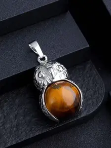 Natural Crystal Owl Pendant Necklace Charm, Amethyst Tiger Eye Options, Balancing Jewelry, Festive Gift, Party Favor