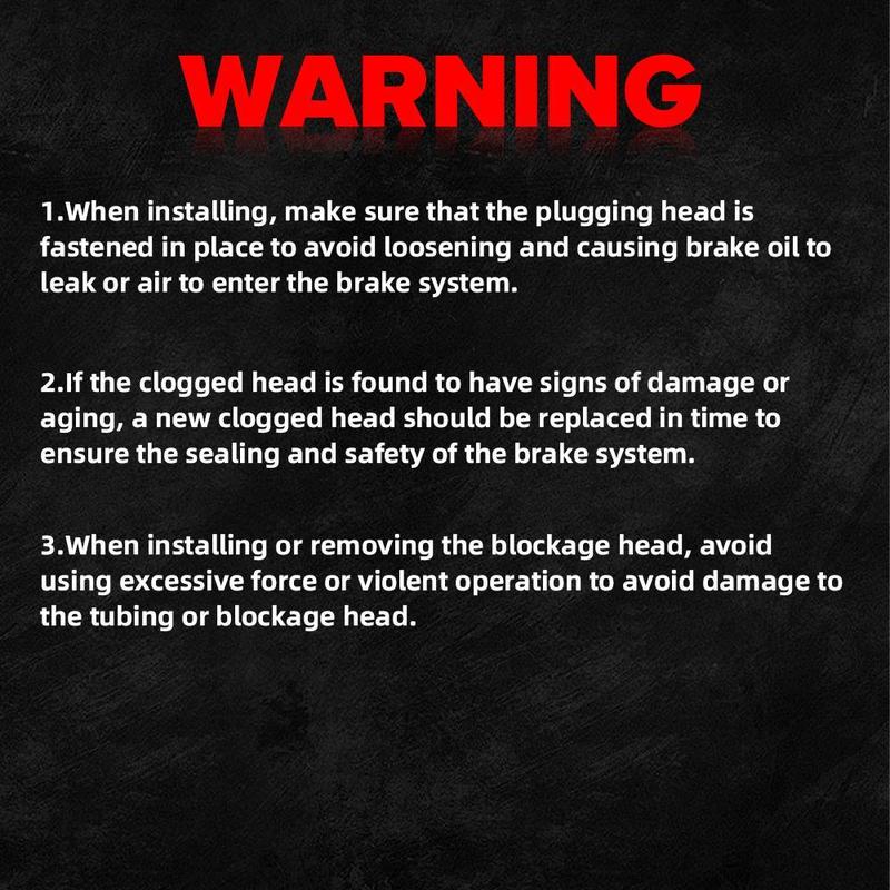 Car Brake Oil Pipe Plug, 4 Counts Automotive Brake Nozzle Clamp, Brake Tubing To Prevent Oil Spills, (Non-automotive accessories)