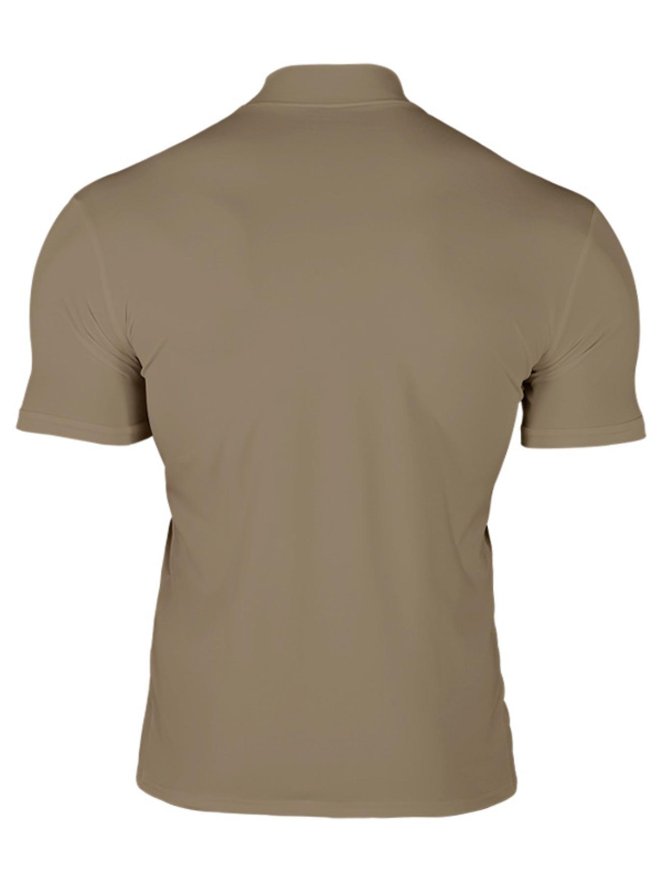 Men's Solid Color Turtleneck Tee, Casual Comfy Short Sleeve T-shirt for Summer, Men's Top for Daily Wear, Tropical, Menswear