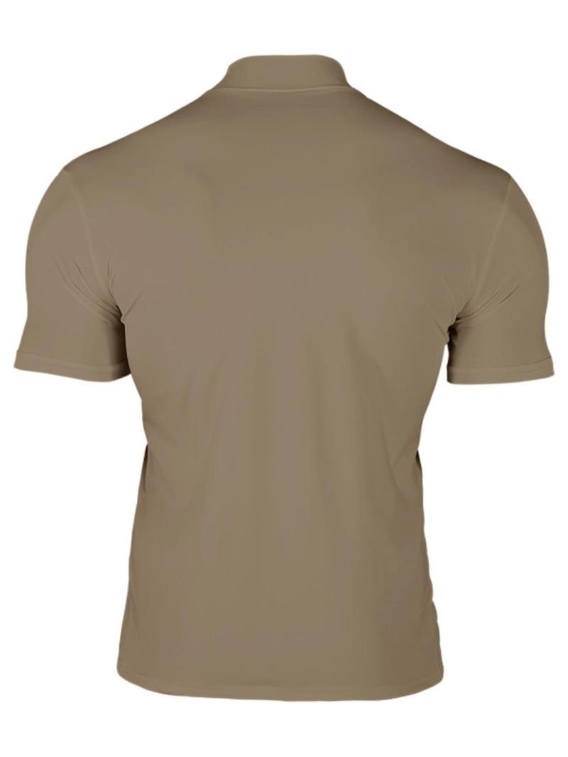 Men's Solid Color Turtleneck Tee, Casual Comfy Short Sleeve T-shirt for Summer, Men's Top for Daily Wear, Tropical