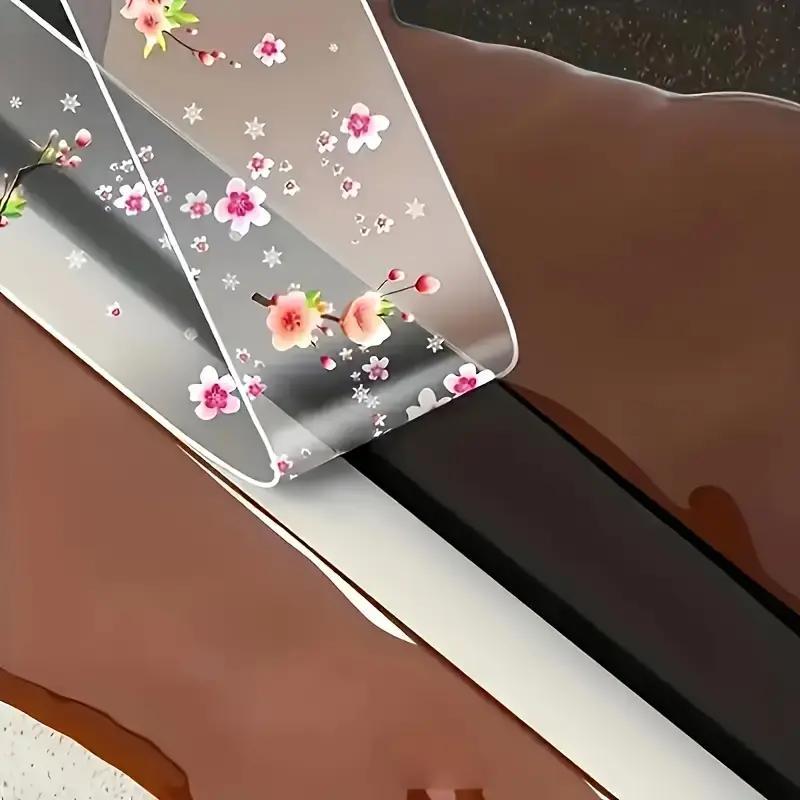 Waterproof Self Adhesive Seal Tape, Floral Pattern Decorative Tape, Durable Leak Proof Tape Versatile Use for Kitchen, Bathroom, Corner Wall & Countertop Waterproof Self Adhesive Seal Tape, Floral Pattern Decorative Tape, Durable Leak Proof Tape Versatile Use for Kitchen, Bathroom, Corner Wall & Countertop
