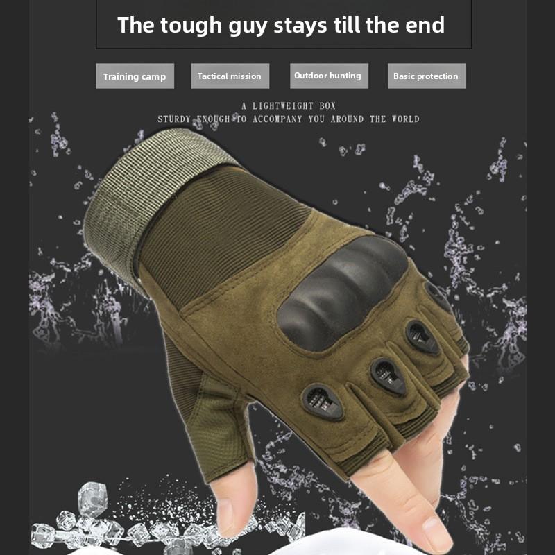 Tactical  men's half-finger full-finger  outdoor riding motorcycle military fans fighting fitness  antislip gloves soft knuckle protection