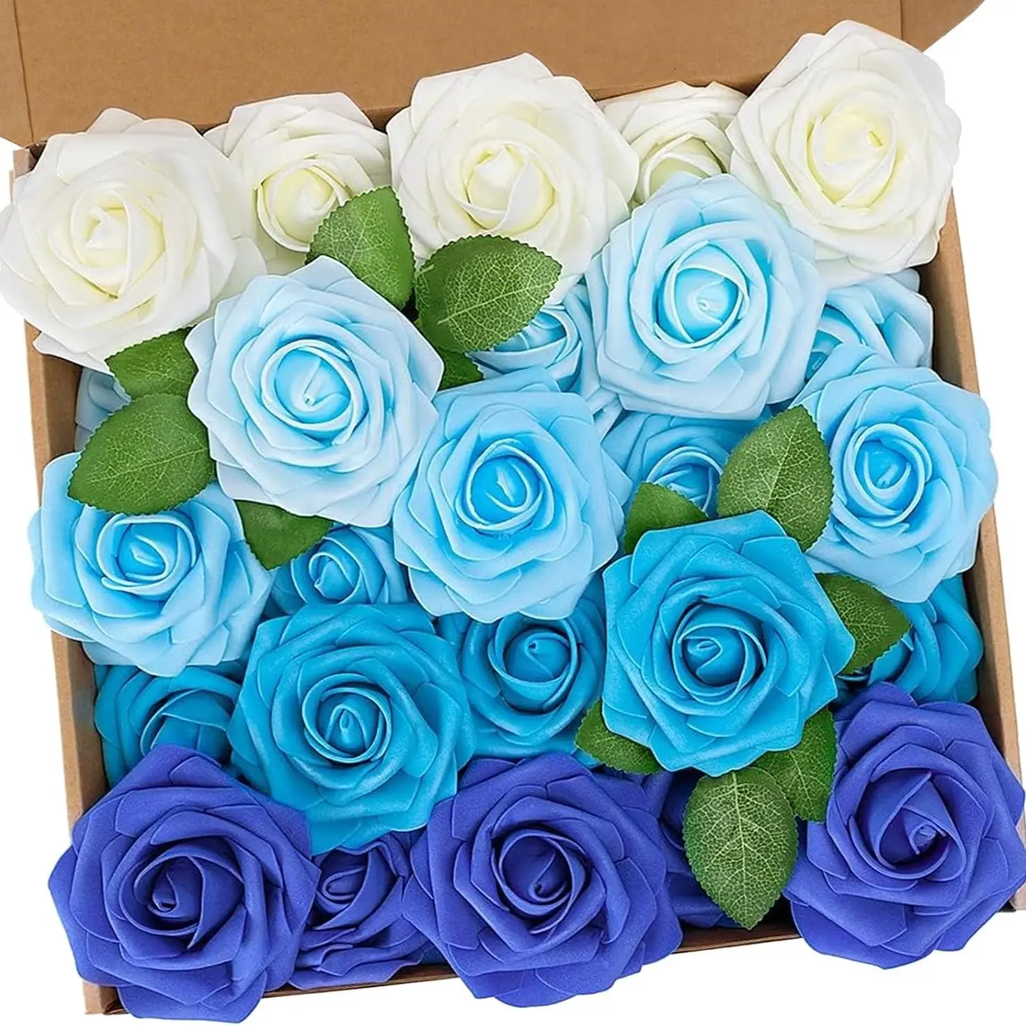 Realistic Stemmed Artificial Flowers, 25pcs Simulation Roses, Ideal for DIY Wedding, Bridesmaid Bouquets, Home Decor, Table Centerpieces