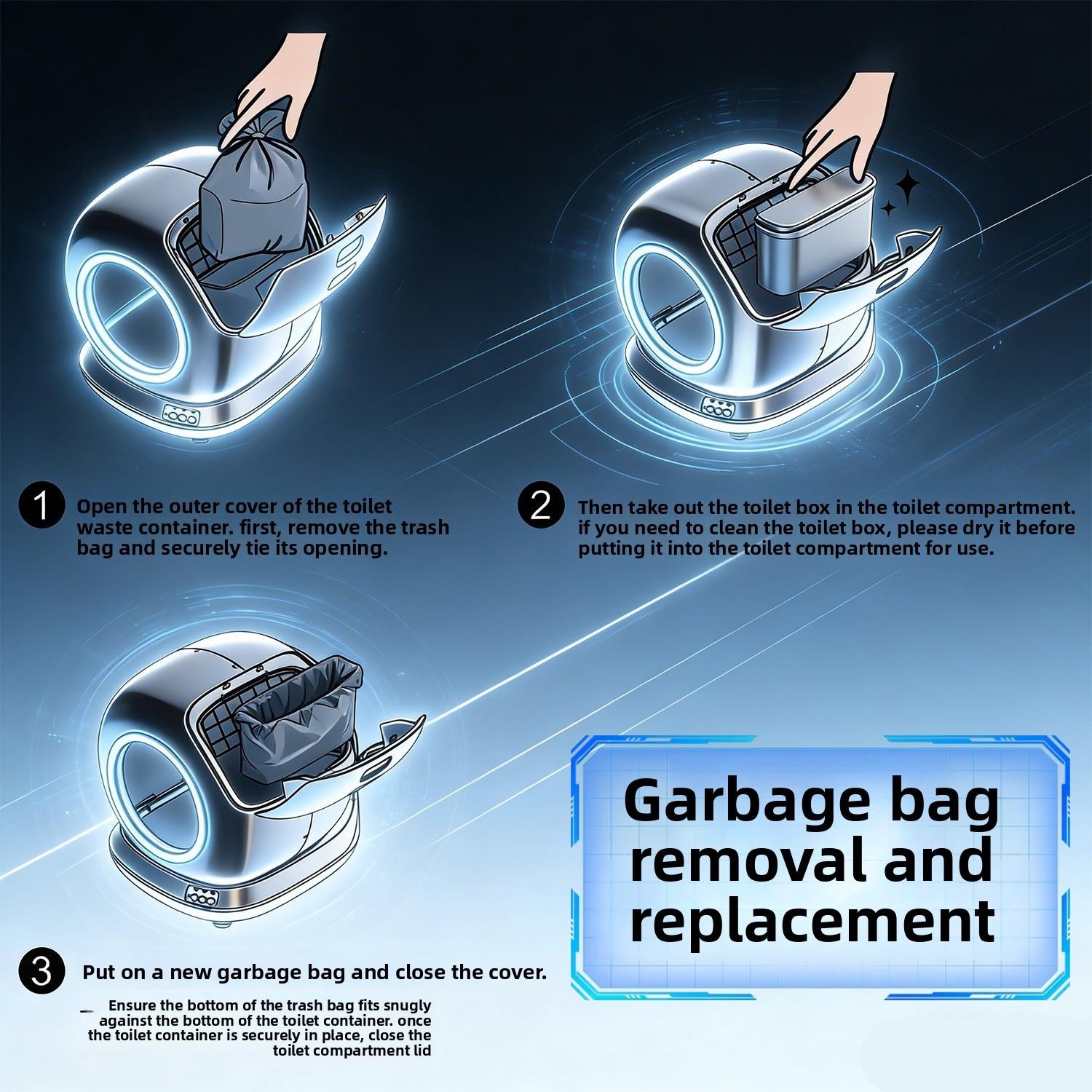 Smart app-controlled cat litter box, fully automatic, extra-large, anti-splash, enclosed cat toilet