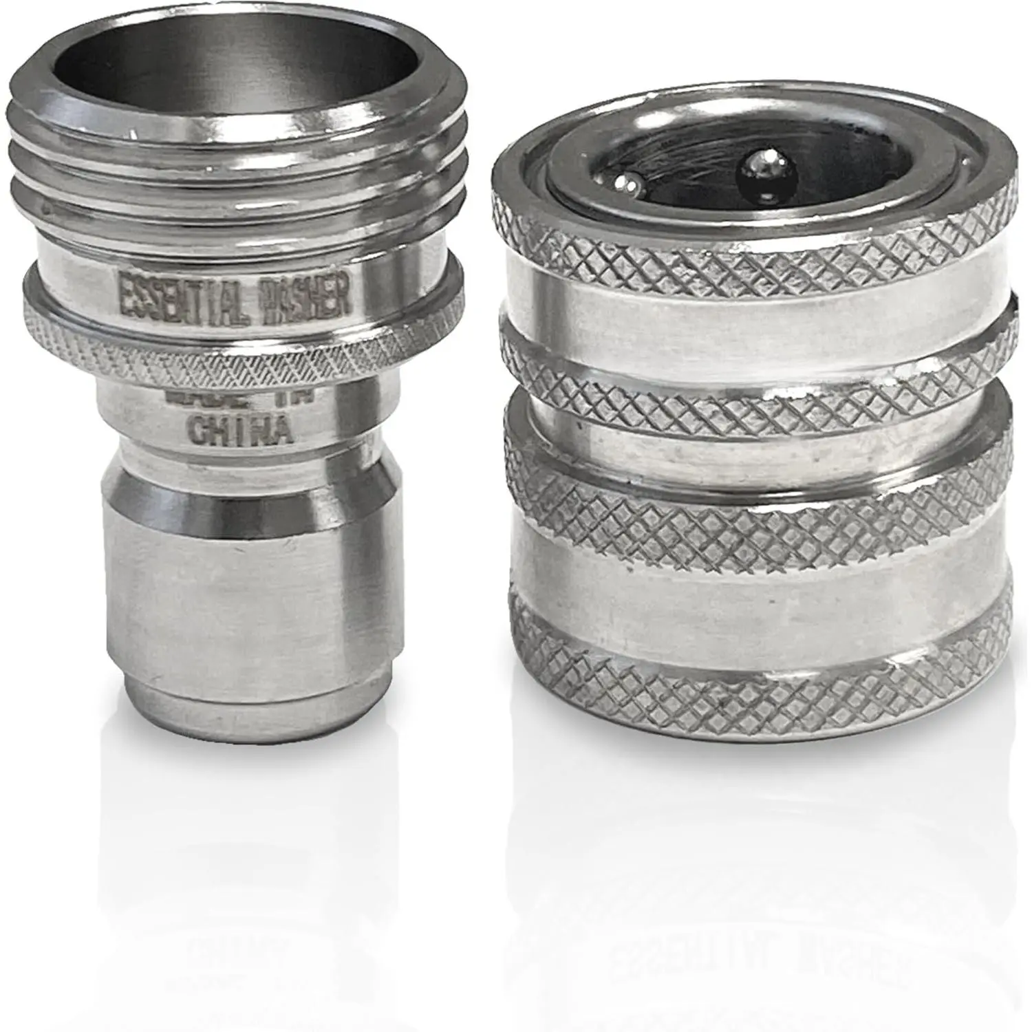 ¾” Stainless Steel Garden Hose Quick Connect Fittings | Plug & Coupler Set of 1