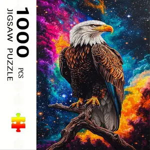 1000 Piece Eagle Puzzle, Adult Family Interactive DIY Decor, Holiday Theme, Detailed Illustrations, Durable, Perfect Gift