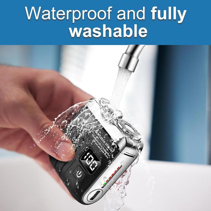 Mini Shavers for Men,Portable Rotary Dual Ring Electric Shaver,Mini Magnetic with Digital Display Washable Head Razor,USB Rechargeable Waterproof Electric Hair Cutting Machines,for Home Travel Mini Shavers for Men,Portable Rotary Dual Ring Electric Shaver,Mini Magnetic with Digital Display Washable Head Razor,USB Rechargeable Waterproof Electric Hair Cutting Machines,for Home Travel