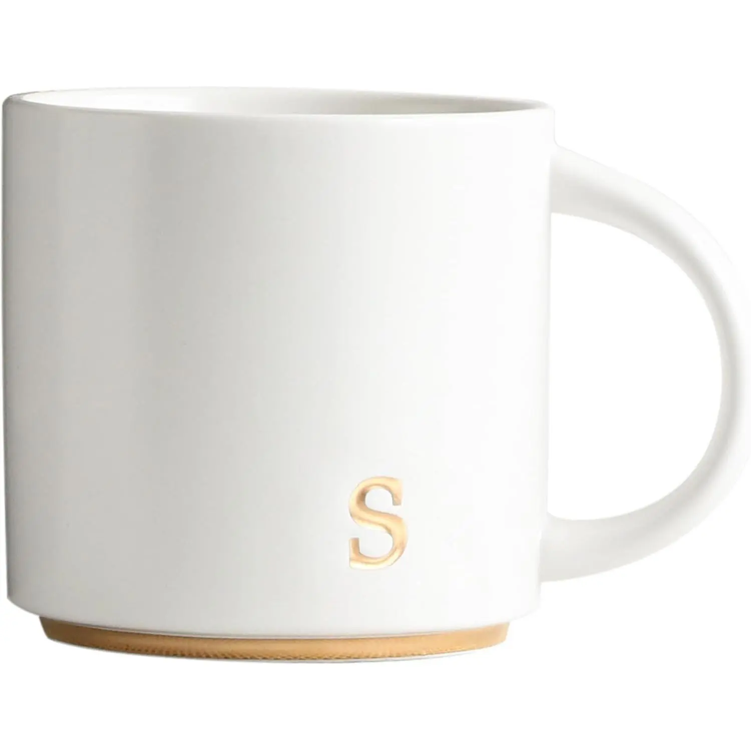 Monogram Ceramic Mugs, 15 oz Golden Initial Coffee Cups, Elegant Alphabet Tea Mugs, Personalized Mug with Gift Box, Luxurious Cups for Office and Home