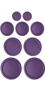 Replacement Lids for Pyrex Glass Foood Storage Containers Containers Round (2) 1-Cup (3) 2-Cup (2) 4-Cup (2) 7-Cup (Turquoise)