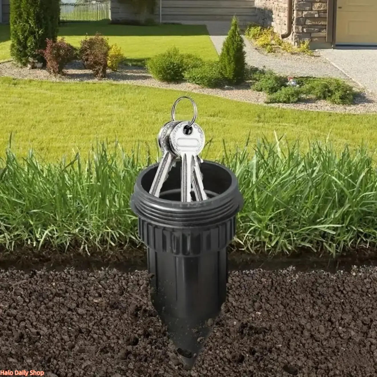 5/2/1-PCS Realistic Underground Spike Garden Key Hider, Durable High Quality Plastic Hidden Key Storage Safe, Easy Insert Lawn Decorative Key Holder, Weatherproof Outdoor Security Accessory For Backyard, Garden And Patio Spare Key Storing
