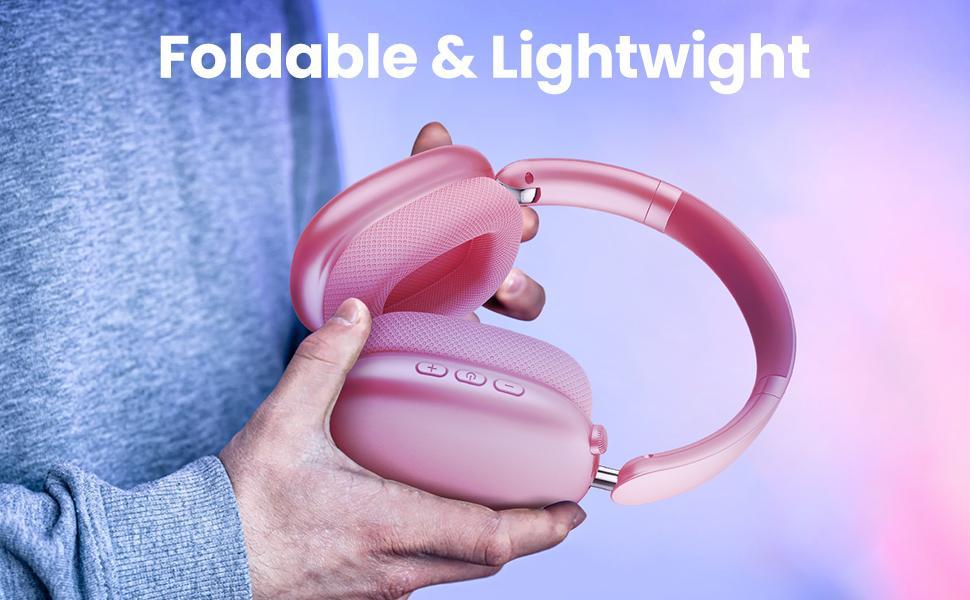 Wentronic Y01 ANC Headphones 48H Playtime,Hybrid Noise Cancelling,Hi-Res Audio,Foldable,Soft Earpads, with Mic for iOS/Android/PC