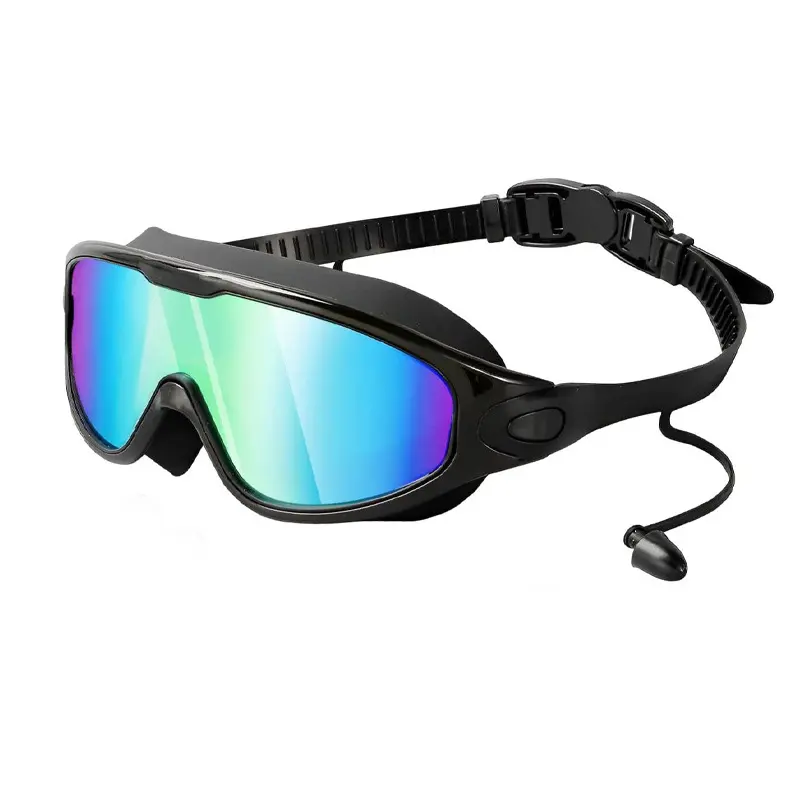 2 Pack Swim Goggles For Adults And Kids, Equipped With Earplugs And Nose Clip, Anti-Fog UV Protective Lenses, Comfortable Waterproof Design For Swimming Training And Outdoor Water Activities