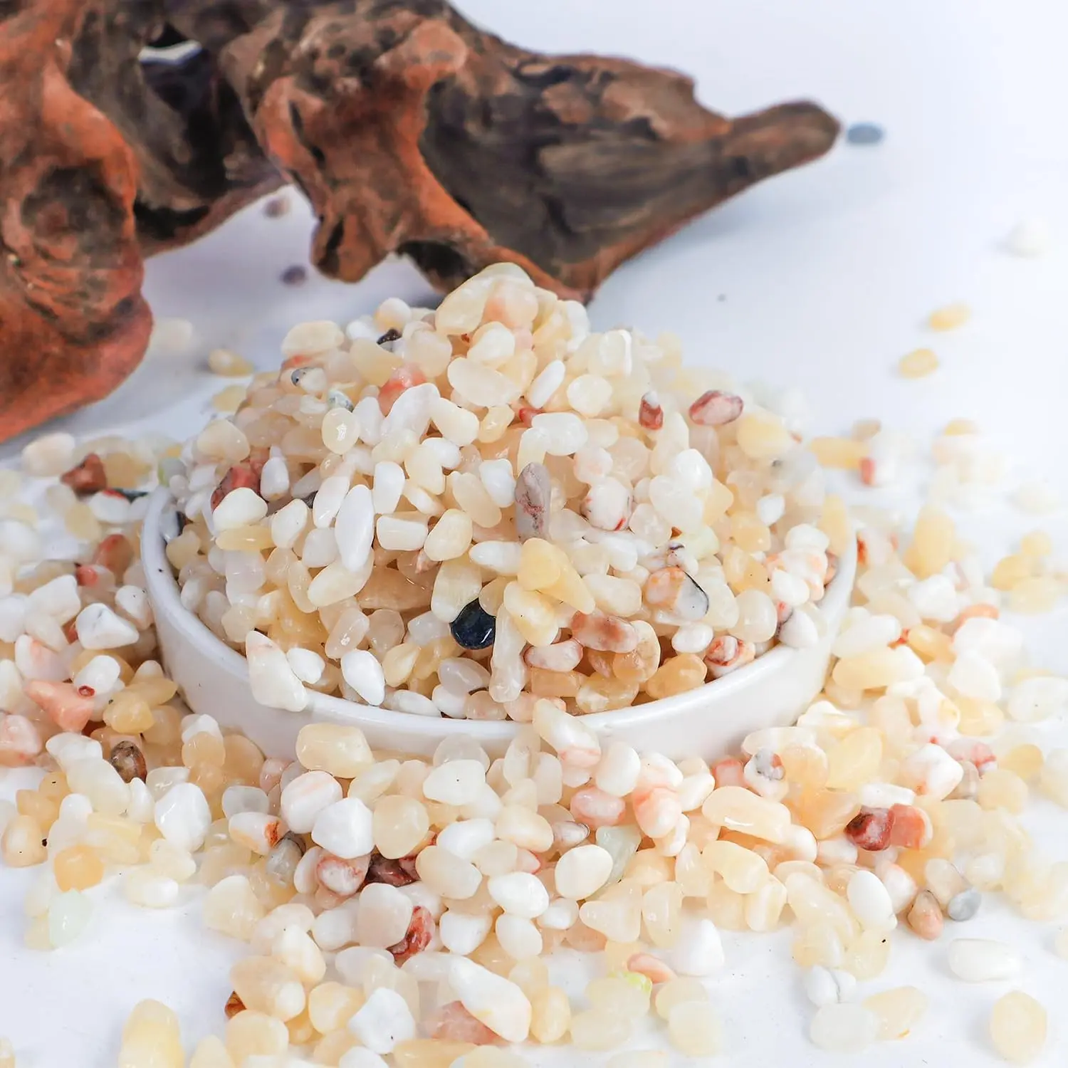 2.4lb Aquarium Gravel for ,1/5 Inch  Decorative River Rocks for Succulent and Cactus Landscaping,  Small Rocks for Fish Tanks, Vases & Terrariums