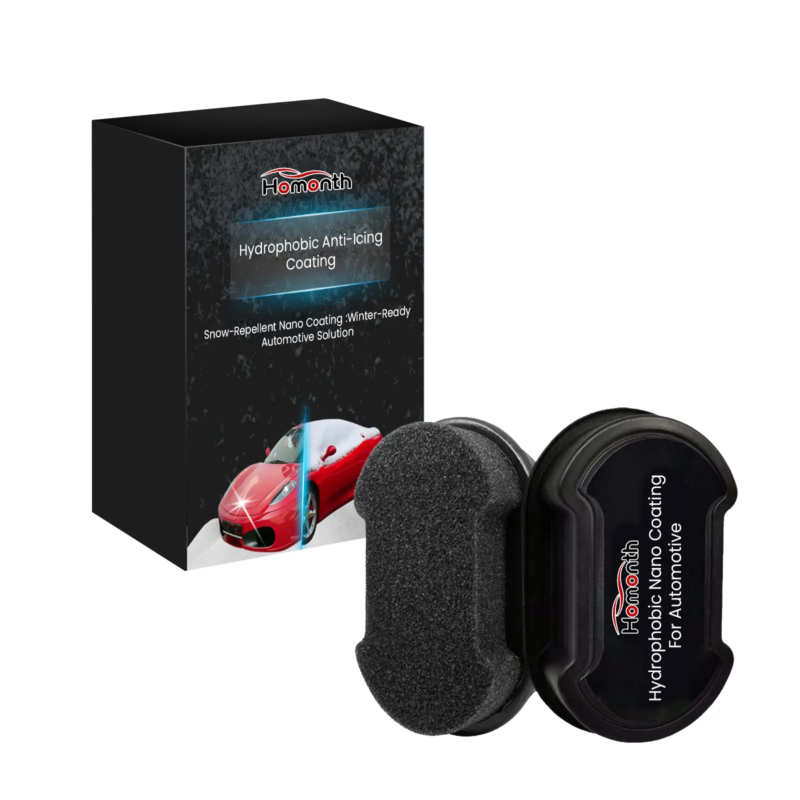 Homonth Sponge Wiper - Car Glass Water-Repellent Snow and Frost Removal Tool - Portable Ice-Removing Cleaning Sponge for Vehicles