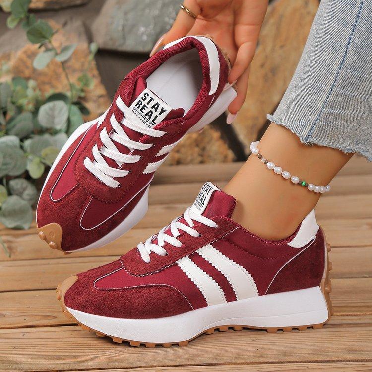 Trendy Women Platform Sneakers Thick Sole Lace Up Shoes for Height Boost Comfortable Lightweight Casual Trainers Ideal for Everyday Use Four Seasons Outdoor and Indoor Wear