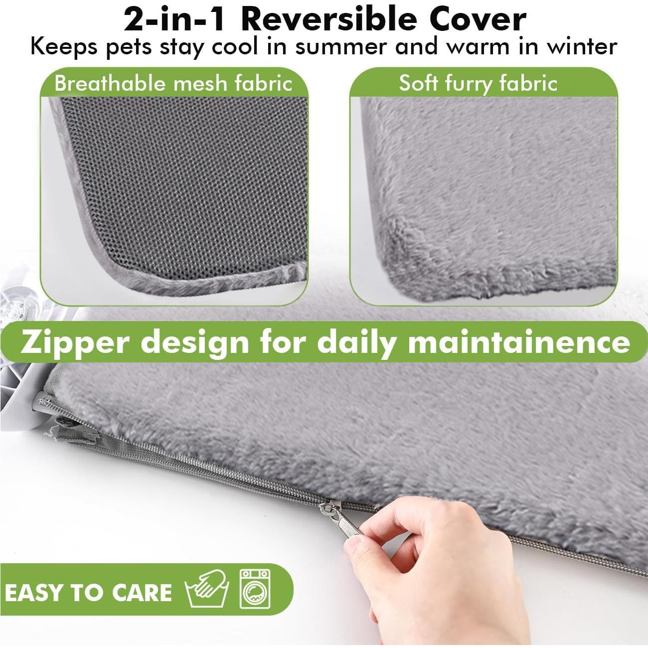 Cat Window Perch, Foldable Cat Hammock Bed for Window with Frame and Reversible Cover, Window Resting Seat for Indoor Cats, Pet Supplies, Home