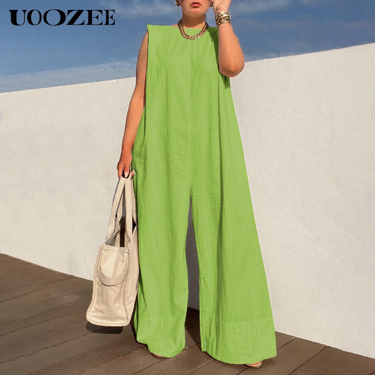 Multiple Colors Sleeveless Wide Leg Jumpsuit – Basic Style Simple and stylish, highlighting the daily elegance of modern women