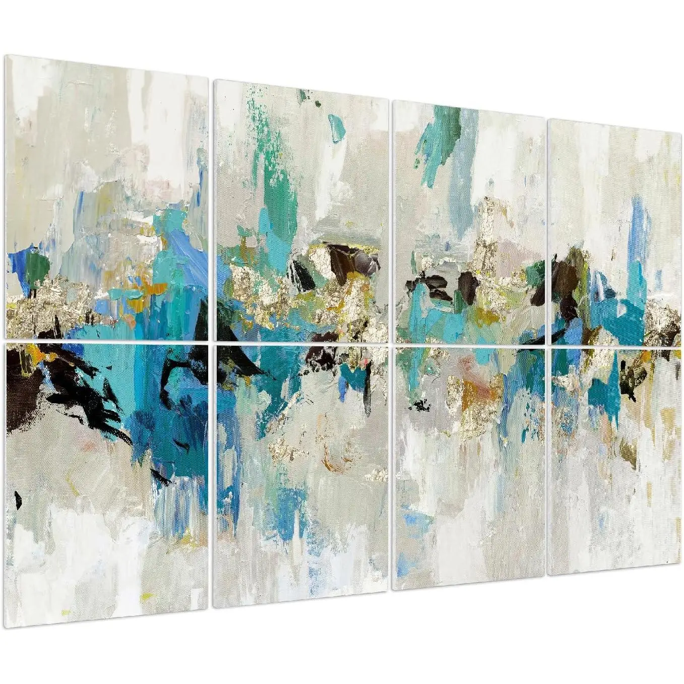 Olanglab Art Acoustic Panels, 48" x 32" Sound Absorbing Wall Panels for Decorative Acoustic Wall Panels 8 Pack Soundproof Wall Art, Abstract Art