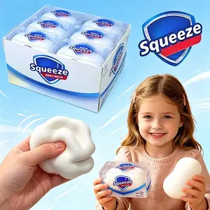 Soft White Soap Slow Rebound Stress Relief Fidget Toy Soft Simulated Squeeze Anti Anxiety Decompression Relaxing Holiday Gifts