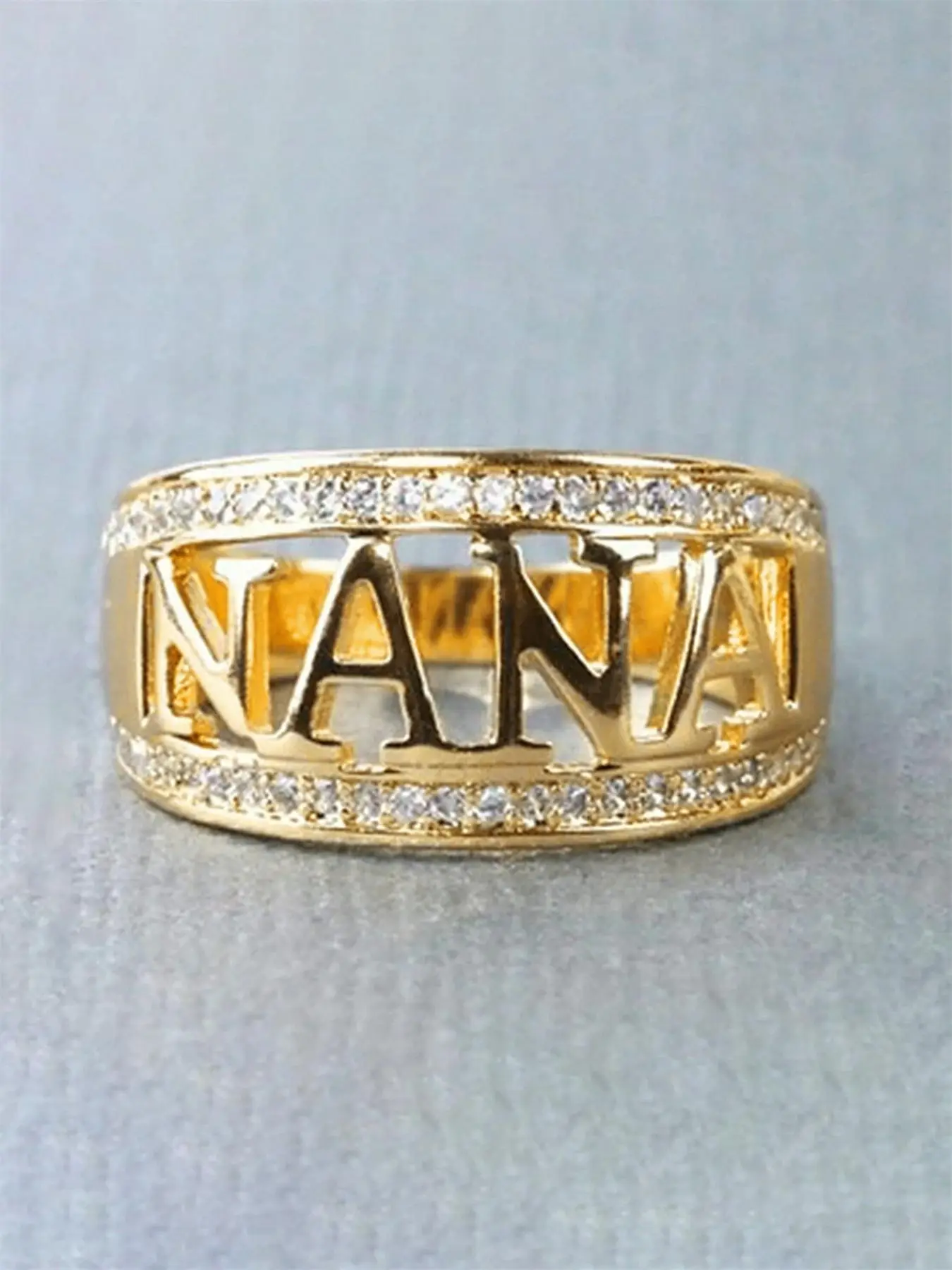 1 PC Classical Cubic Zirconia Ring For Grandmother For Daily Party Jewelry Mother's Day Gift