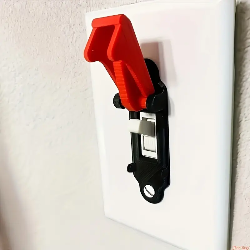 2026 New Missile Launch Style Toggle Switch Cover with Red Hinged Safety Guard for Wall Panel Cube Shape Switch Protector No Battery Required US Design travelessentials