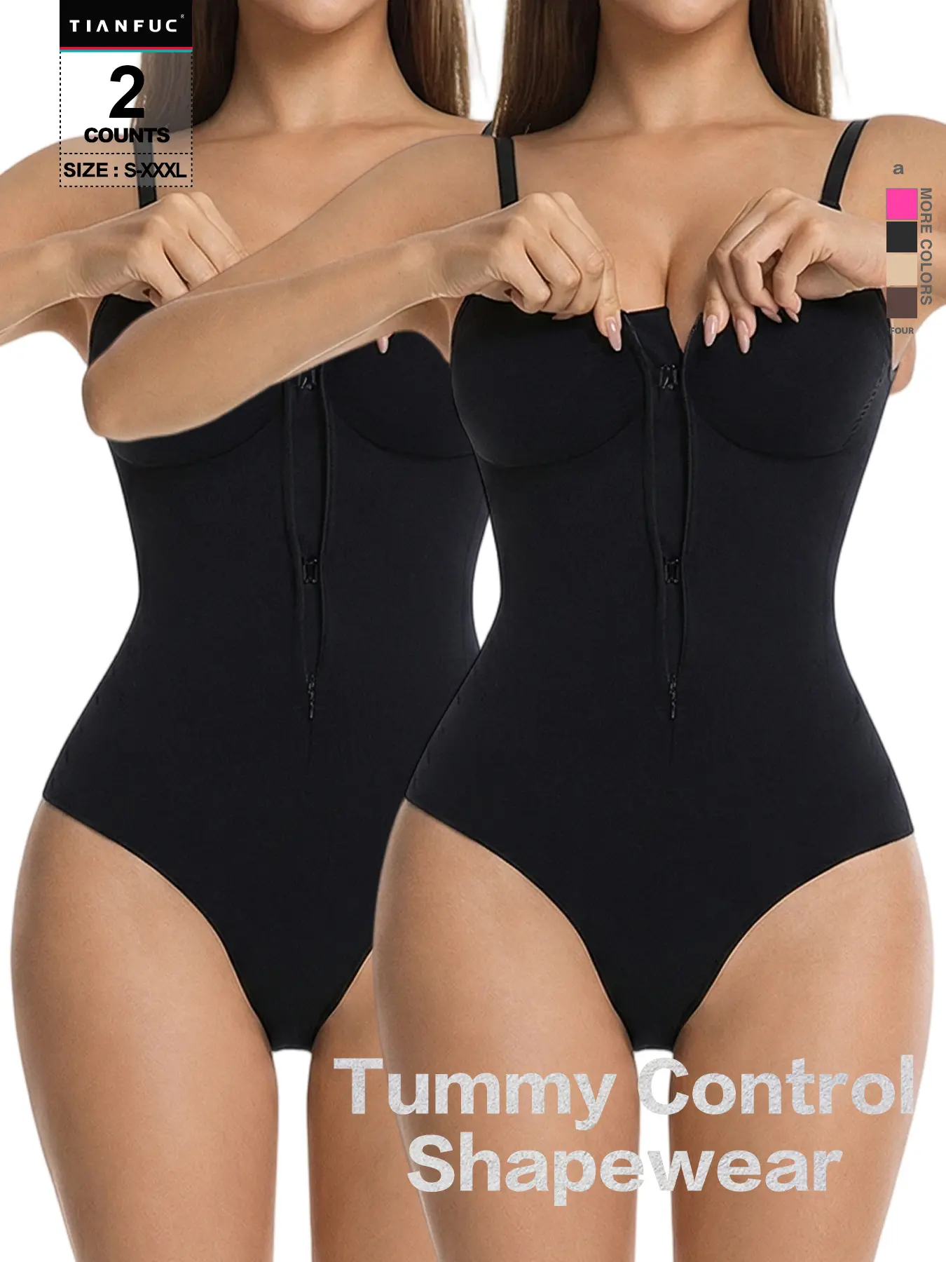 2026 New Women's Seamless Romper, Y-Type Sexy Design, Plain Pattern, Zipper Detail, Breathable Comfort, Wear-Anywhere Lingerie