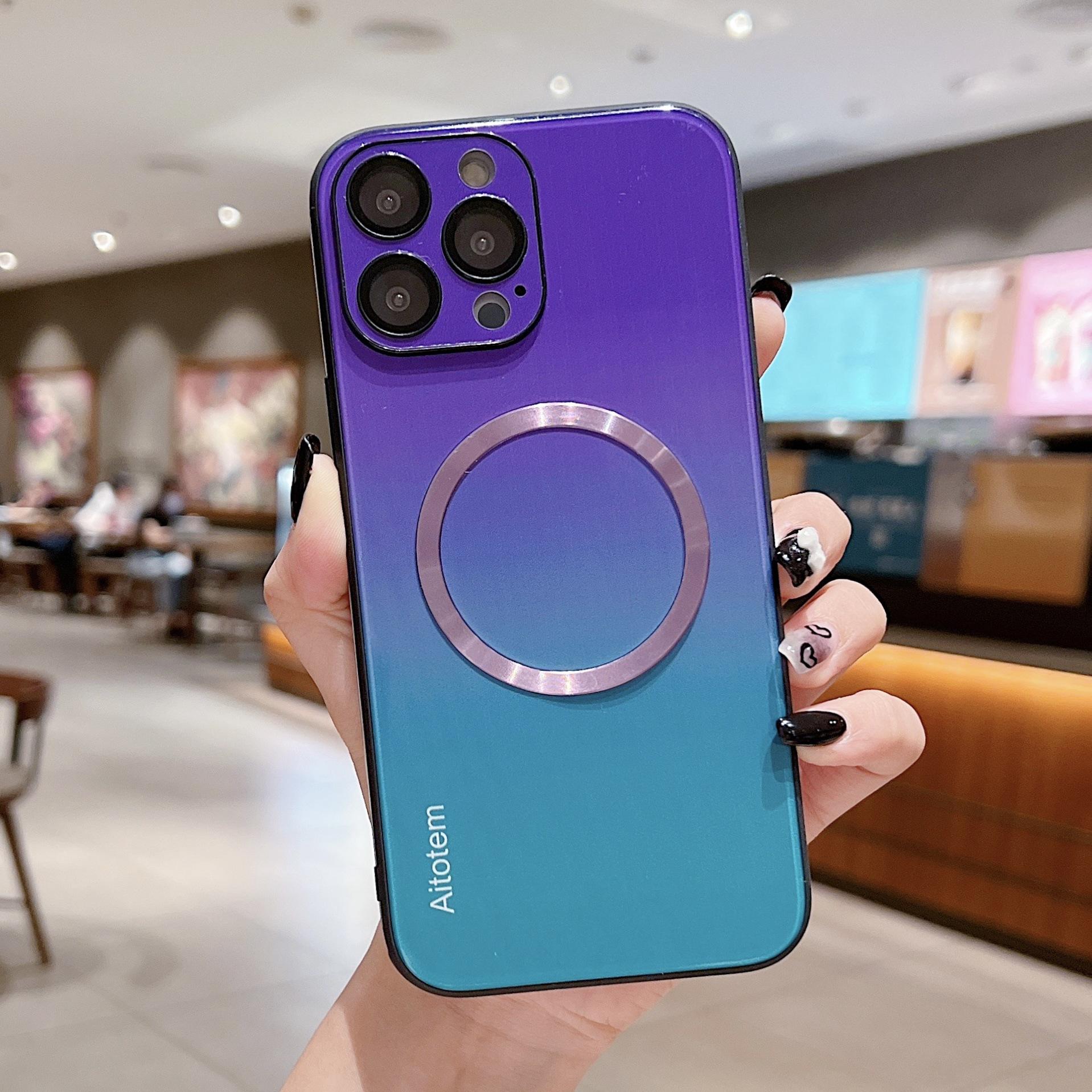 Magnetic Gradient Compatible with iPhone 17 Pro Max Phone Case with Lens Protector New iPhone 16 Full Coverage Hard Case