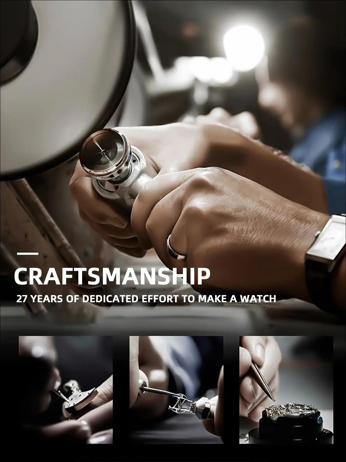 Men's Luxury Mechanical Watch - Elegant White Dial with Luminous Hands, Stainless Steel Case and Bracelet, Date/Day/Stopwatch/Chronograph Functions - Automatic Movement, Gold Hour Hand and Dial - Ideal Business Gift for Professionals, Suitable for Formal