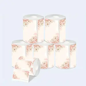 Floral Pattern Self Adhesive Paper, 230pcs/roll Colorful Sticker Label, Multi-functional Sticker Label for Home, Office, School