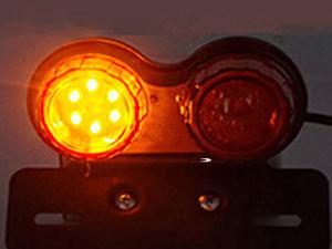 ANKIA 40-LED 40W Motorcycle Tail Light Integrated Running Lamp Brake&Turn Signal Light with License Plate Bracket for Harly Motorcycle Street Bike Cruiser Chopper (Black)