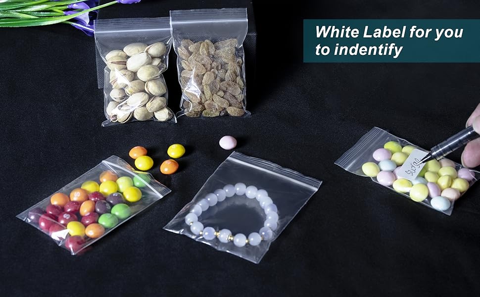 1000 Pcs Small Plastic Bags, Small Bag 2 x 2.5 Inch, Mini Bag Resealable, Small Baggies, Jewelry Bags Clear Plastic for Candy Pills Beads Diamond