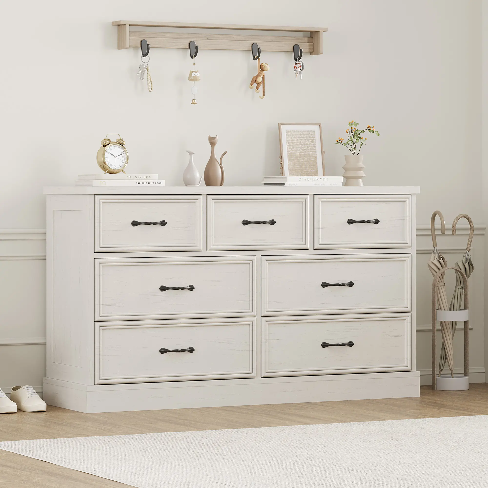 【IdealHouse】Multi Tier Drawer Storage Cabinet for Home and Kitchen, Space Saving Organizer Shelf, Easy Assembly, Sturdy Durable Construction