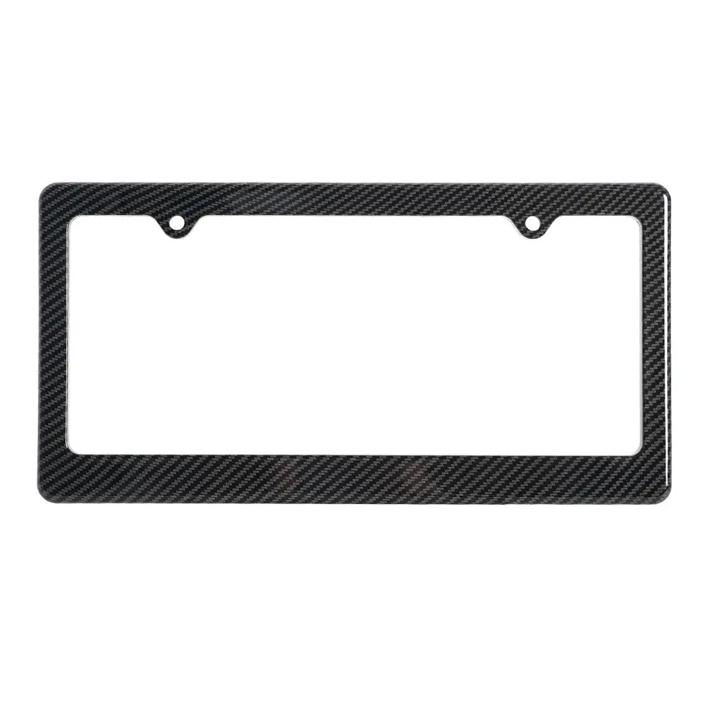 Carbon Fiber License Plate Frame (3K) for All Models-U.S. Standard 2-Hole Design/Standard 4-Hole Design