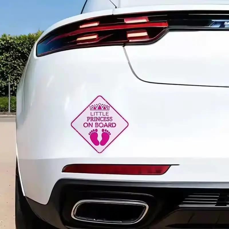 Princess Car Sticker, Cute Princess Car Decal, Perfect for Kids' Cars, Durable and Easy to Apply, Ideal Gift for Young Girls, Girly Car Accessories