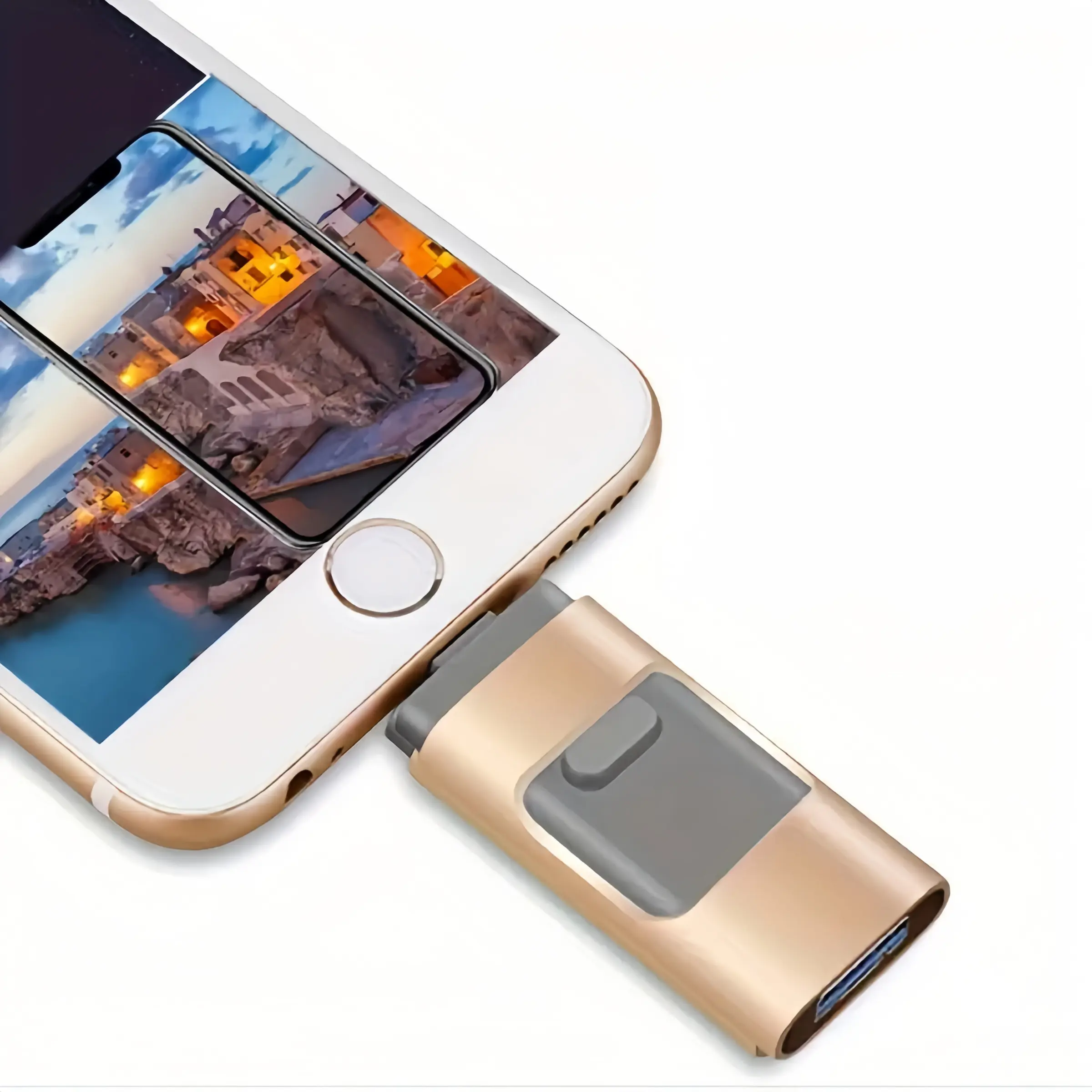 4-In-1 OTG Flash Drive for iPhone & iPad, Usb3.0 Type-C USB Flash Drives USB Storage Memory Stick 128GB 256GB 512gb 1tb, Photo Stick with Backup Function