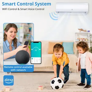 OUTGOODS 24000 BTU WiFi Ductless Mini Split Heat Pump, 19.5 SEER2 Inverter Wall Mount System, R454B Refrigerant, Pre-Charged Condenser, 208/230V, Full Installation Kit, High Efficiency All Season Cool & Heat Up to 1500 Sq Ft