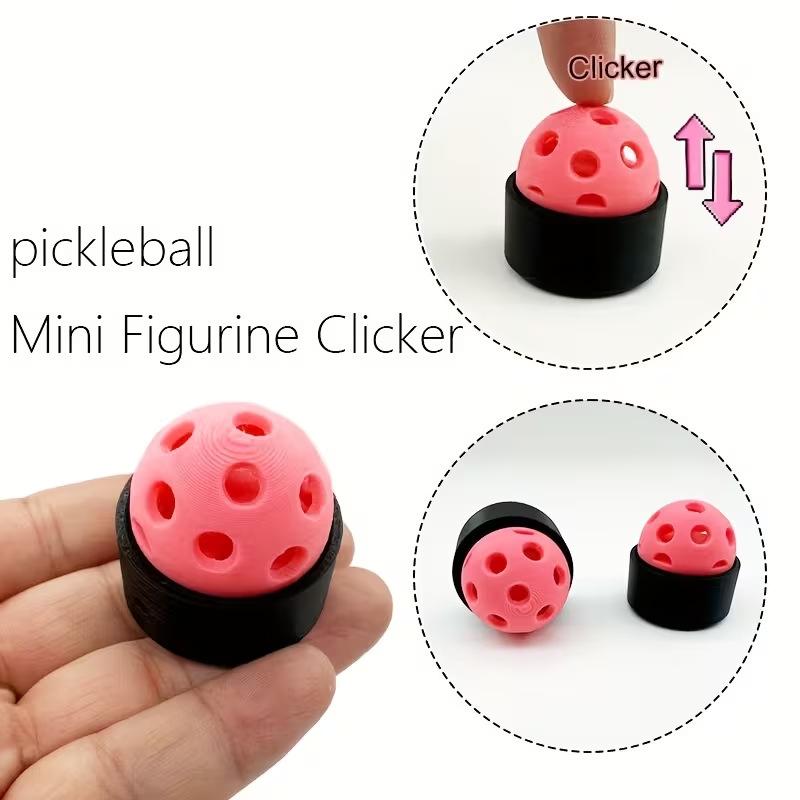 3D Printed Ball Clicker Keychain Basketball Soccer Fidget Toy Bag Charm Stress Relief Pendant