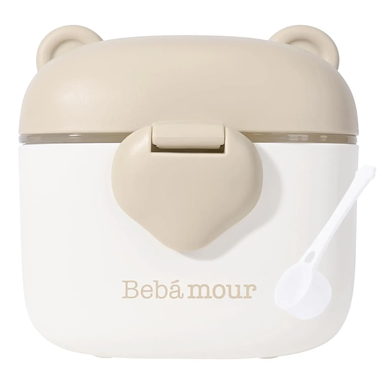 Bebamour Baby Formula Dispenser On The Go, Formula Container to Go, Formula Holder for Travel, Candy Fruit Snack Storage Container with Scoop and Leveller (Coffee)