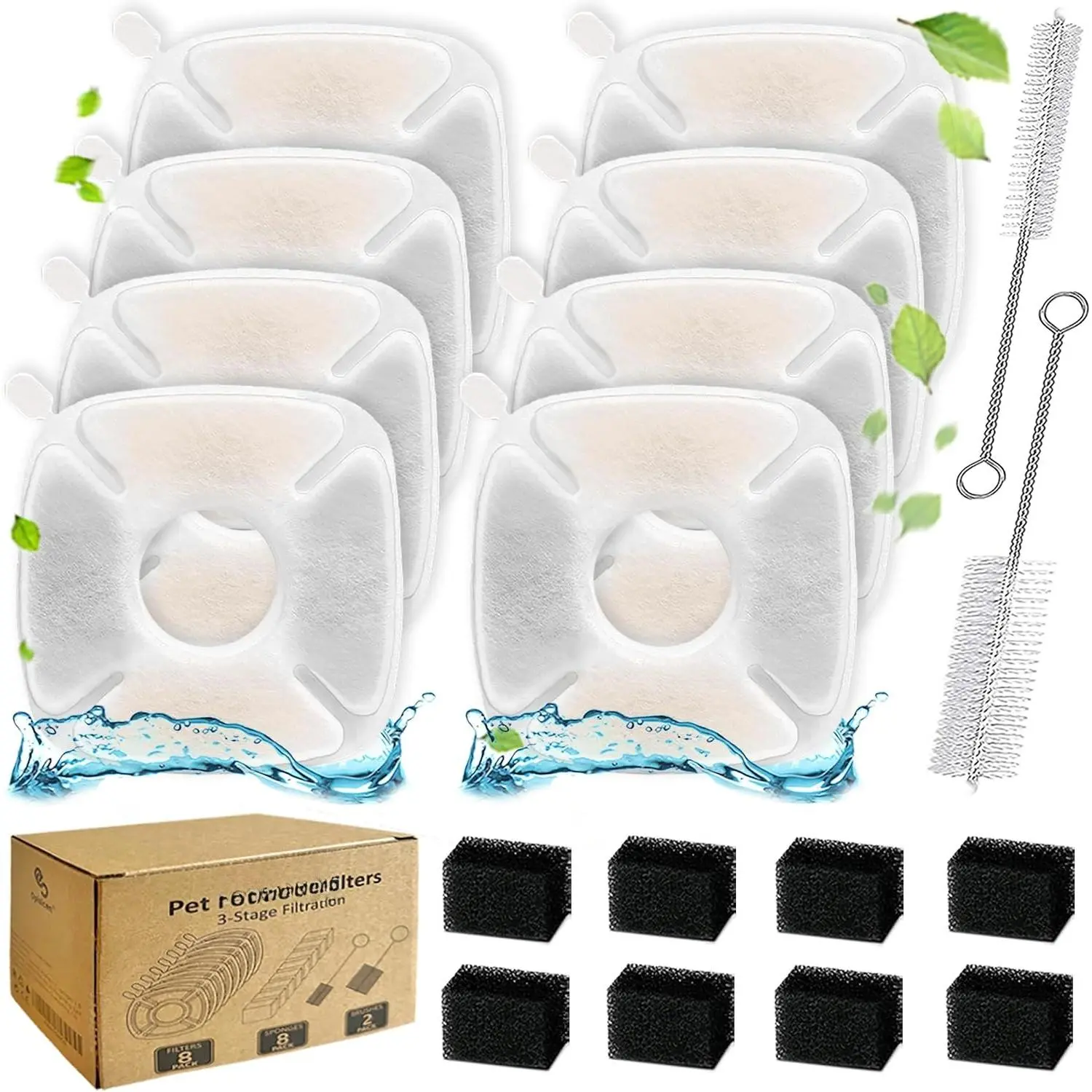 18 count  Fountain Filters  Compatible with  95oz/2.8L, 67oz/2L, 135oz/4L  Fountain