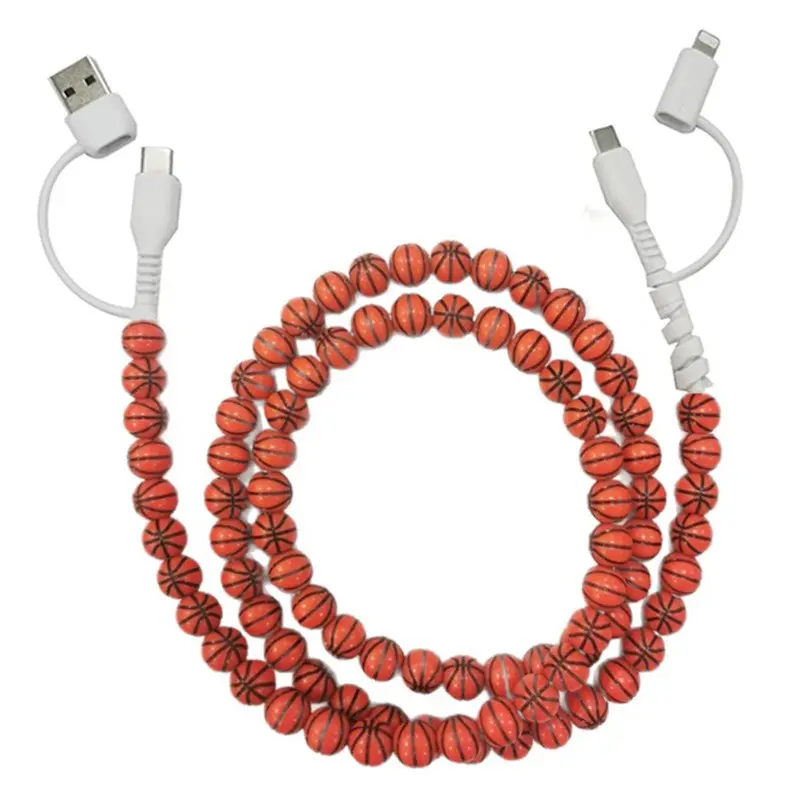 Creative Four-In-One Data Cable, Quick Charge Phone Charger, Compatible with USB-C and Lightning, 3.3 Ft, Multiple Colors, Holiday Gift, Data Charging Cable