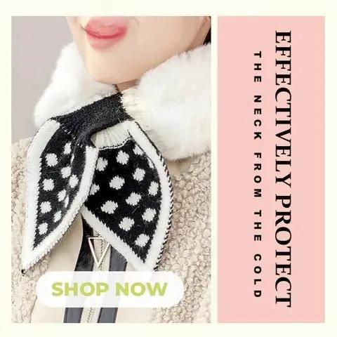 Buy One, Get the Second at Half Price|All-match Thick Plush Scarf Ultra-Soft & Warm with Peach Heart Wavelet Dot Houndstooth Polka Dot & Diamond Grid Patterns for Winter Style and Comfort
