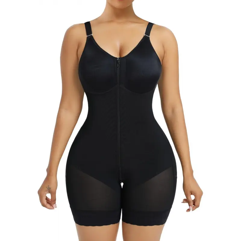 Women's Bodysuits Fajas Colombianas Moldeadoras Postpartum Shapewear Tummy Control for Women Butt Lifter Body Shaper with Zipper Crotch
