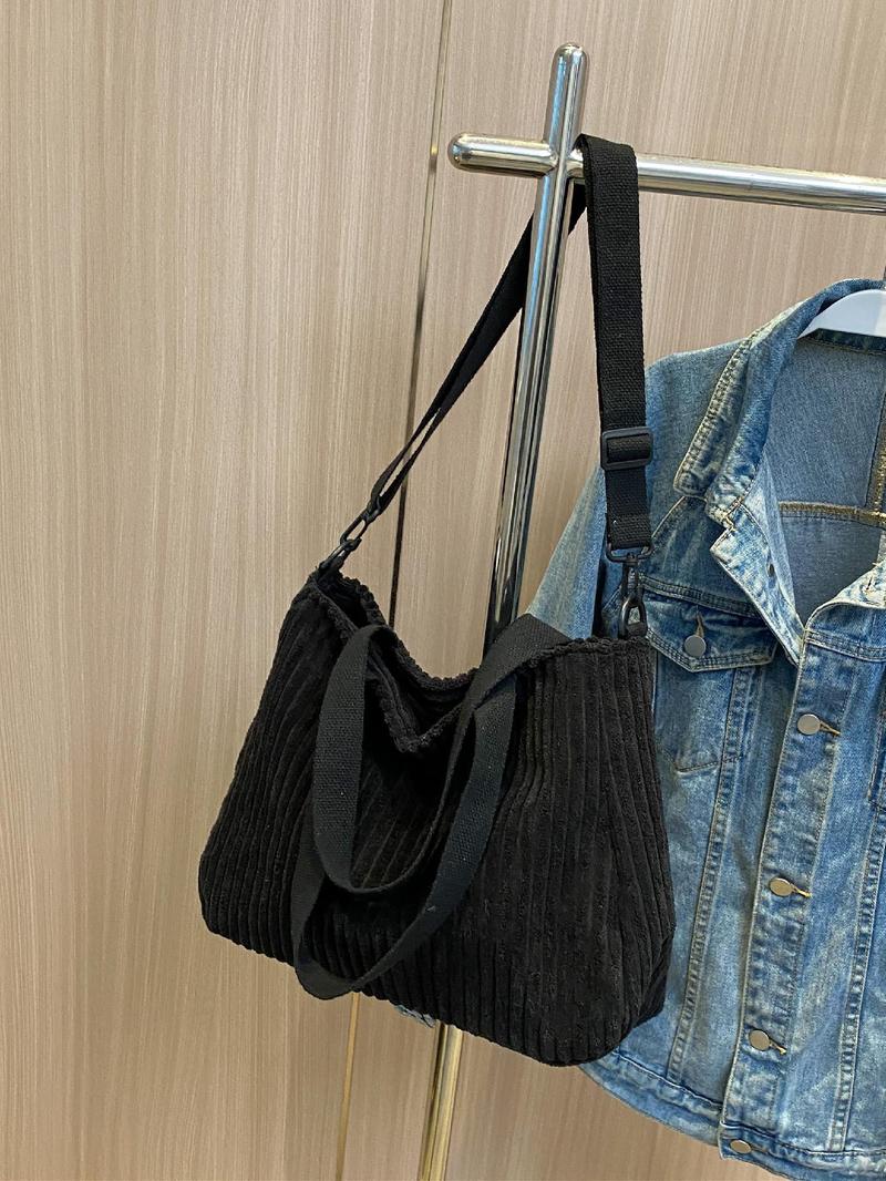 Summer 2025 New Arrival Women's Preppy Minimalist Tote Bag As Gift, Trendy Large Capacity Shoulder Bag, All-match Shoulder Bag for Daily & School Use, Clean Girl Commuter Bag for Teen Student, Valentine's Day, Gift