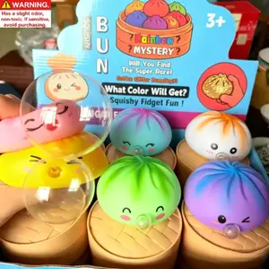 Bubble Blowing Stress Relief Baozi, Realistic Dumpling Toy, Soft Plush Toy, Cute Desk Gift, Unisex, Perfect for Relaxation